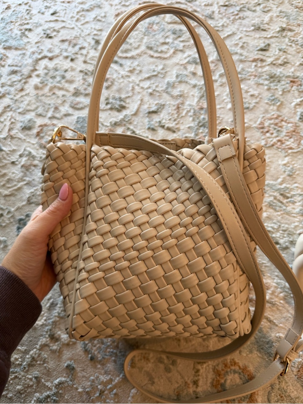 The Hollace Tote - Woven Mini Edition, Beige - Picture 5 of 13